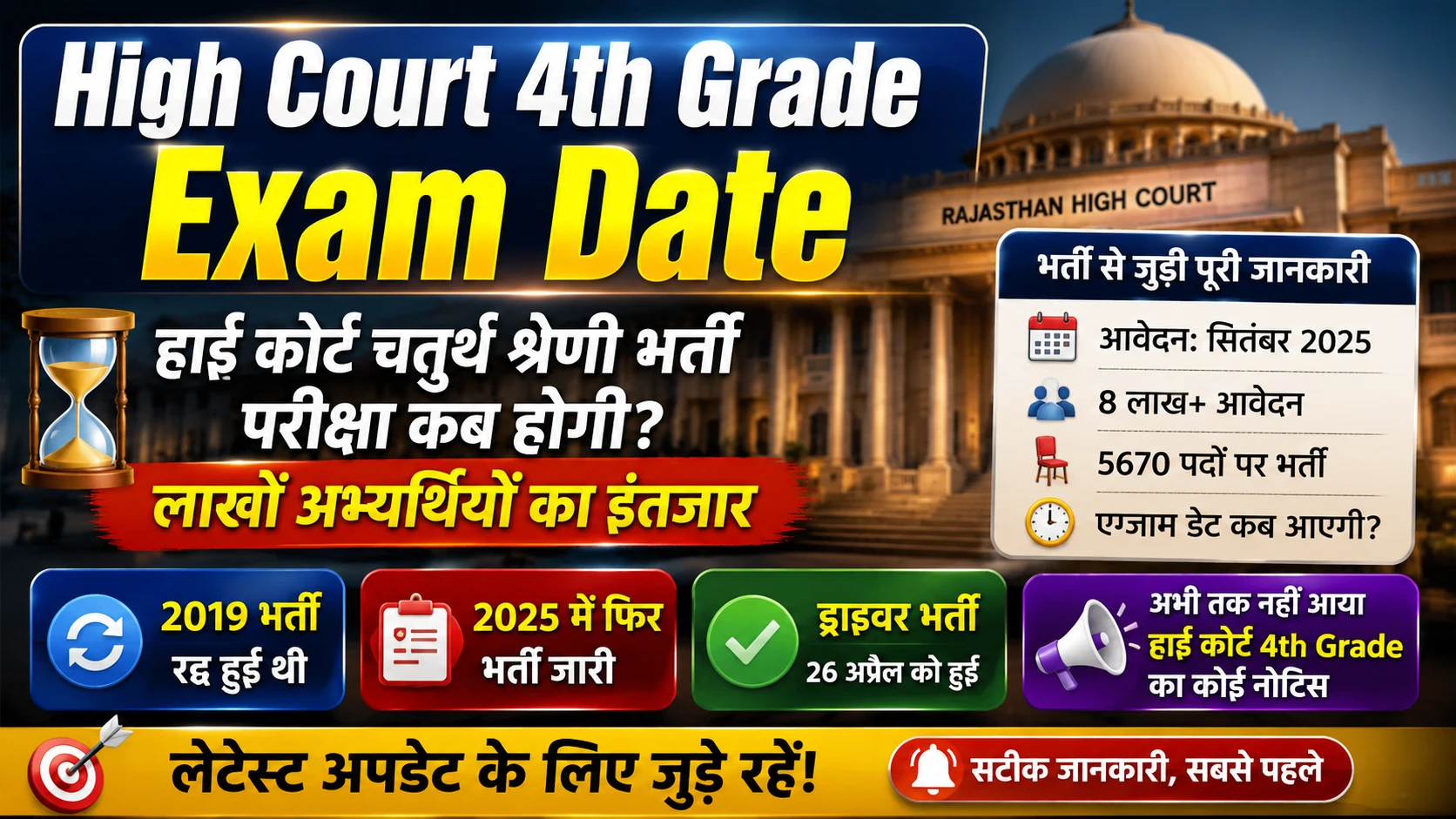High Court 4th Grade Exam Date